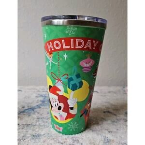 Disney Parks 2023 Christmas Holiday Travel Tumbler Stainless Steel with Lid NEW